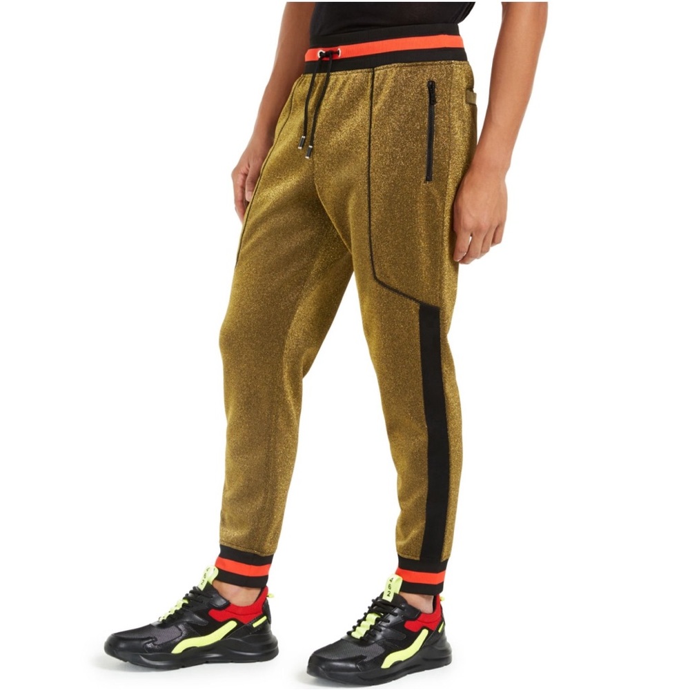 Men’s INc Gold Disco Sweat Joggers pants